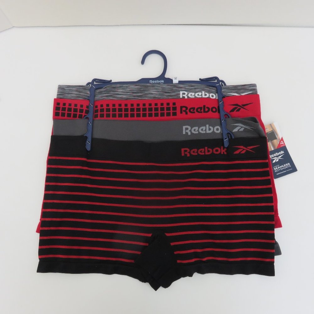(#D-1) Reebok 4 pack Seamless Boyshorts Panties Underwear Size XL